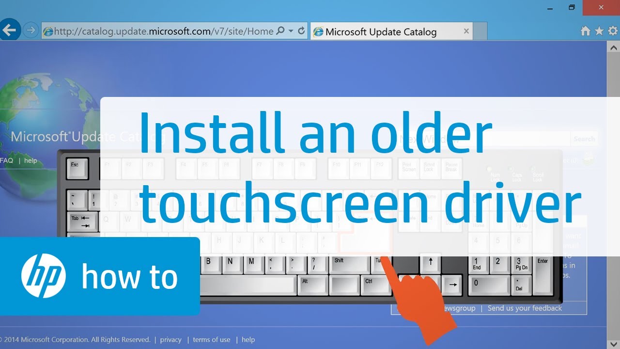 Installing an Older Touchscreen Driver from the Windows Update Catalog | HP Computers | HP Support