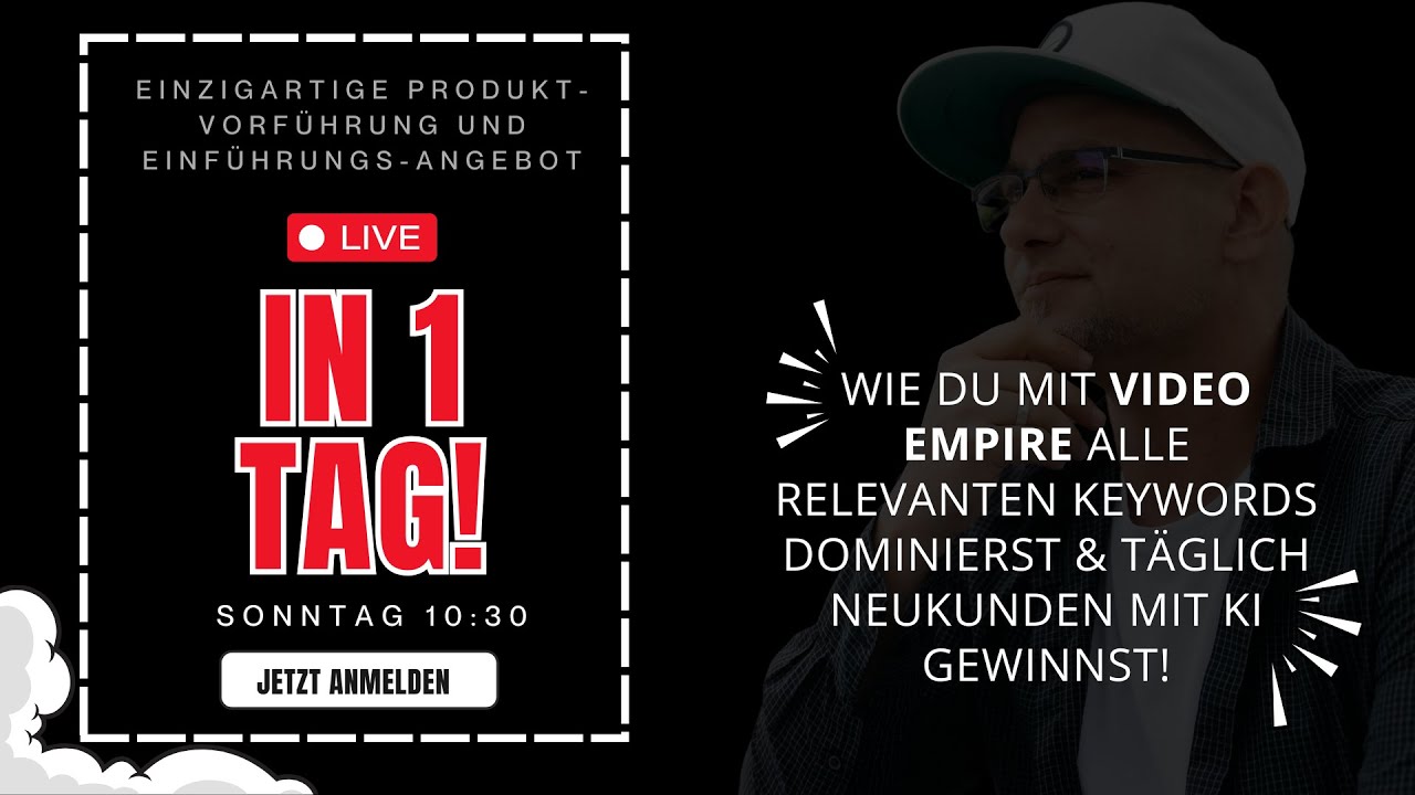 Video Empire - YouTube Ranking Software 2025 - Neukunden über YouTube mit KI & Video Empire