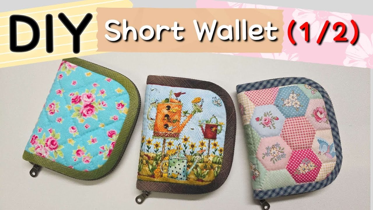 EP347 : How to make Short Wallet (1/2) วิธีทำกระเป๋าสตางค์ใบสั้นซิปรอบ 1/2