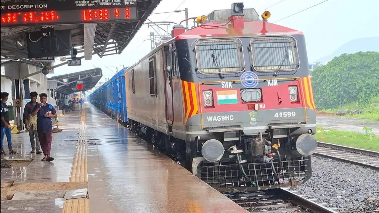 [14 IN 1] ANAKAPALLE RAILWAY STATION PASSING THROUGH FREIGHT TRAINS 🌧 