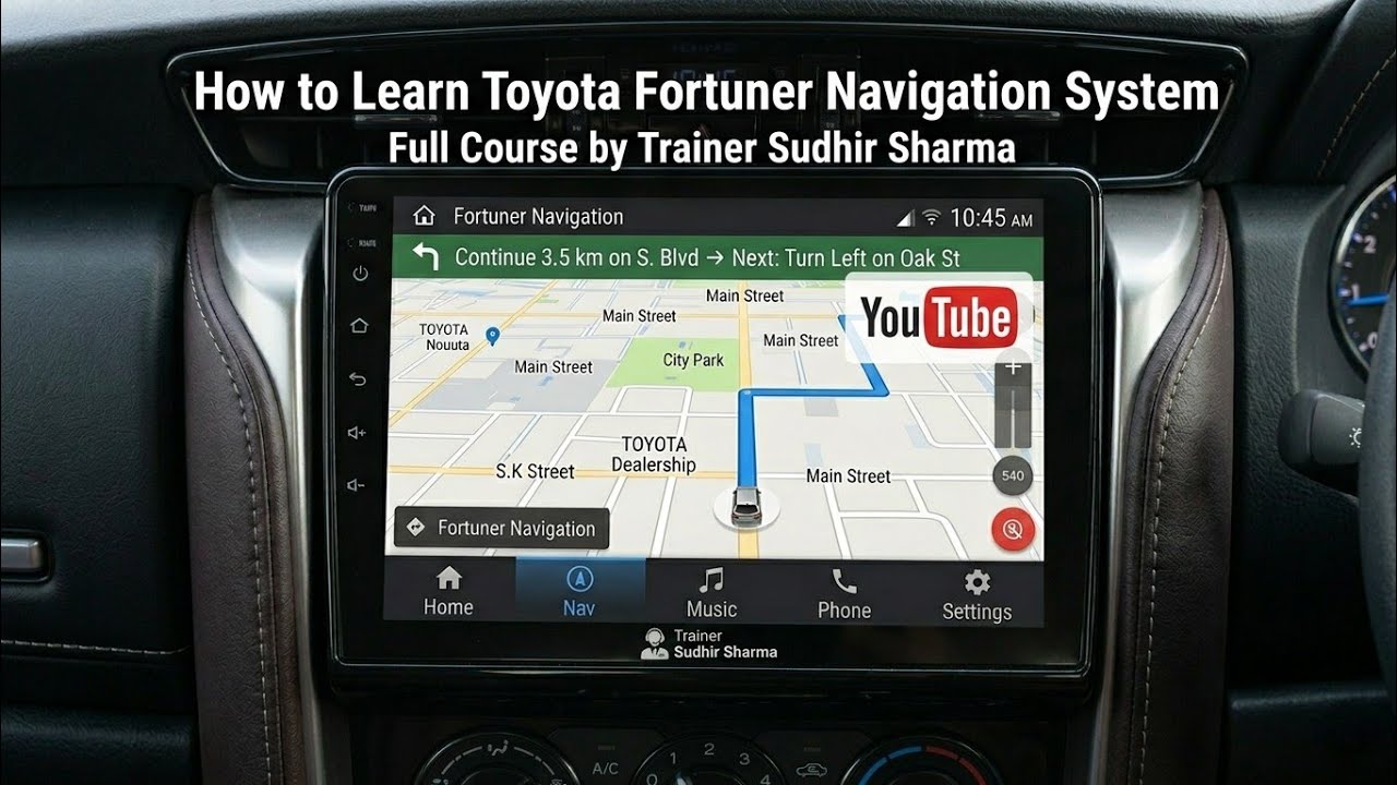 Navigation system In Toyota Fortuner/ Innova Crysta India