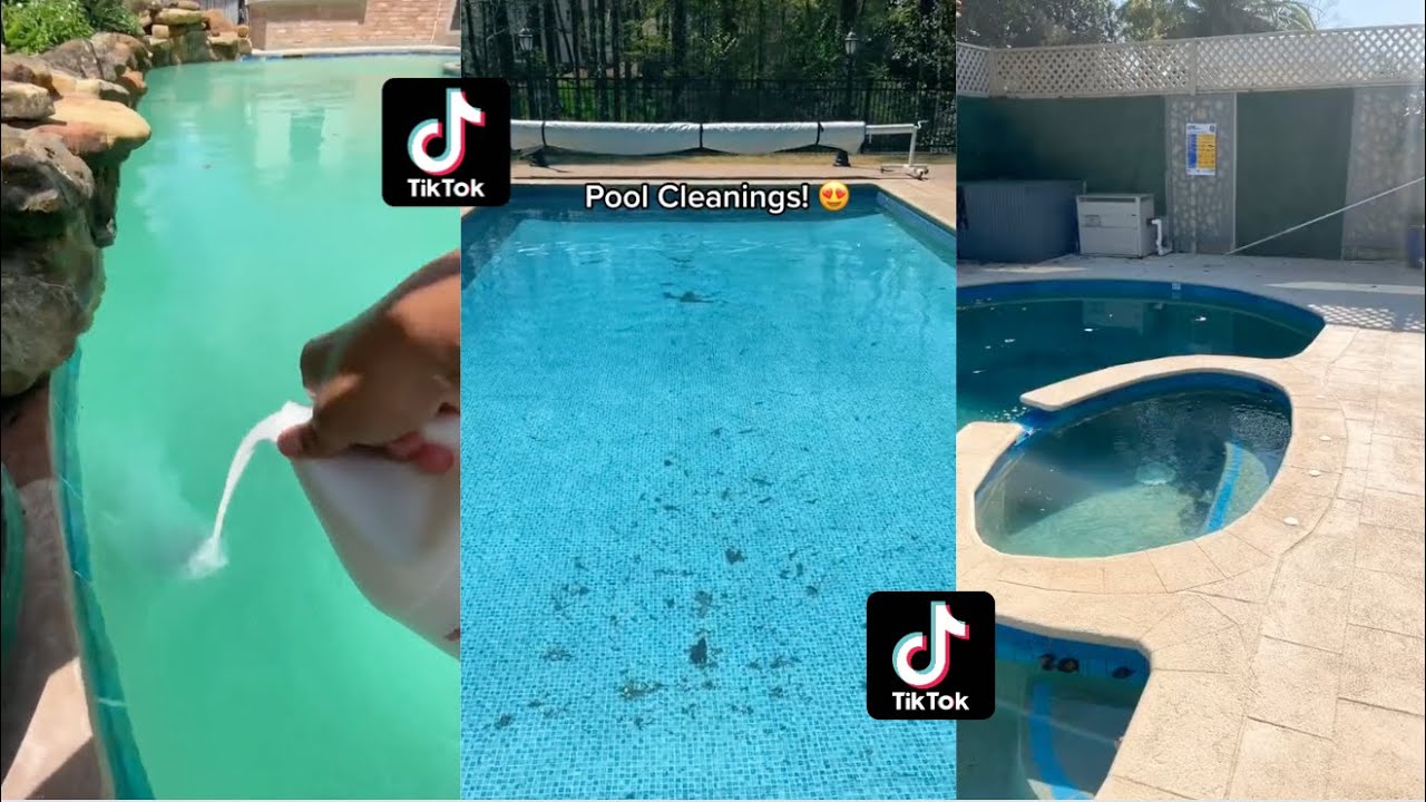 Satisfying Pool Cleaning ASMR Tiktok Compilation 🧼| Bubbles Asmr