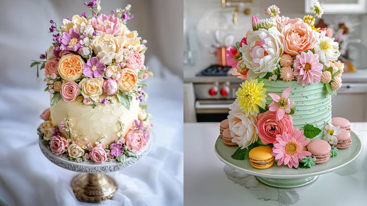 Stunning Floral & Vintage Sheet Cake Ideas | Unique and Beautiful Cake Designs | cake | Macaron