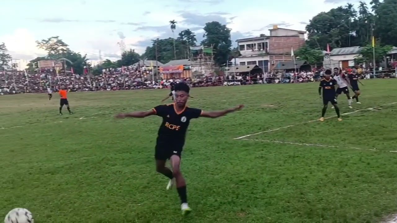 Kumarghat PWD Filed football tournament 2 nd half match moment 