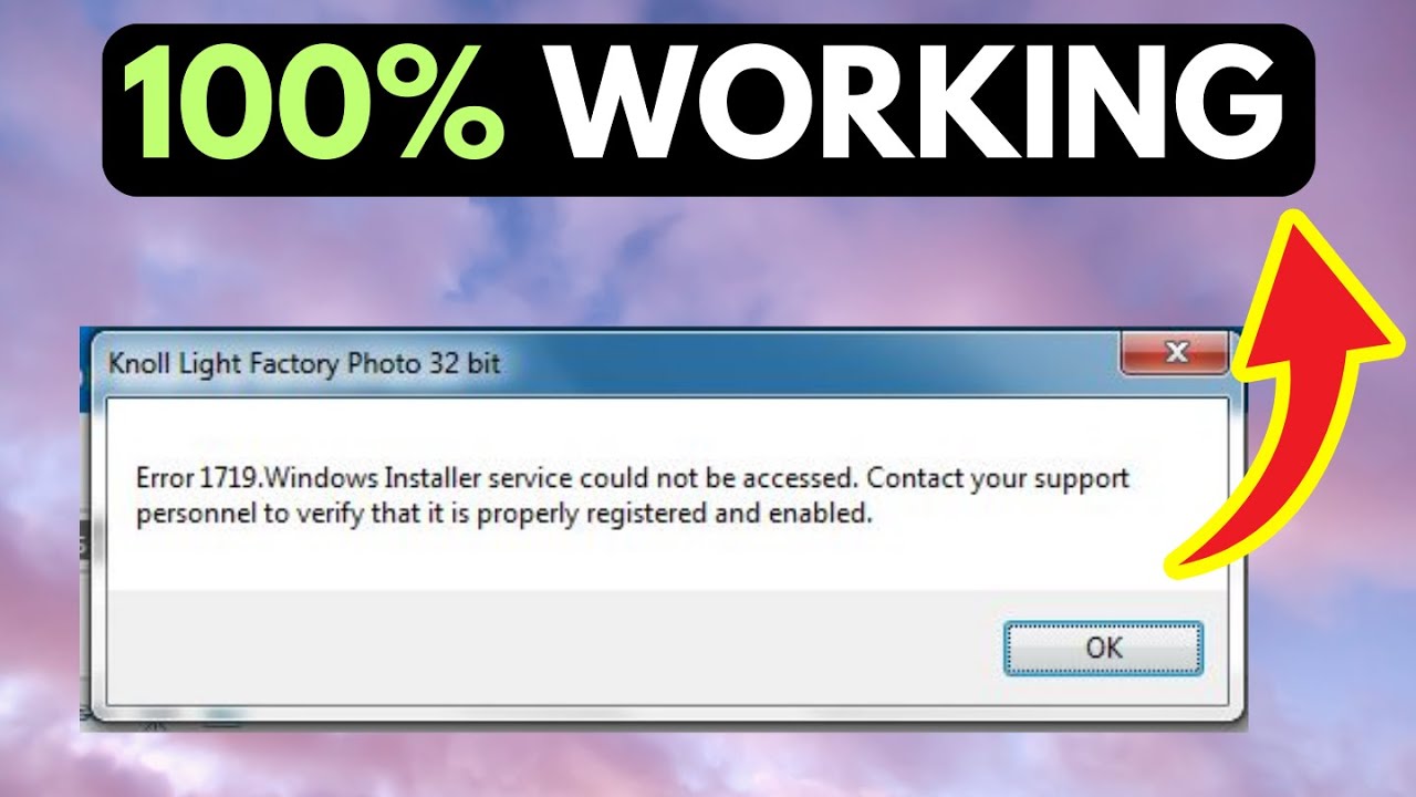 How To Fix Error 1719 Windows Installer