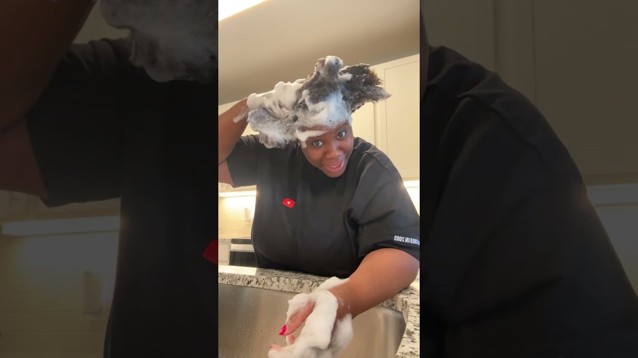 How to shampoo 4c hair over the sink