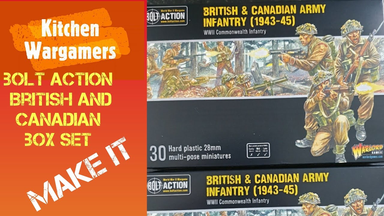 Bolt Action unboxing the new British and Canadian troops box set.