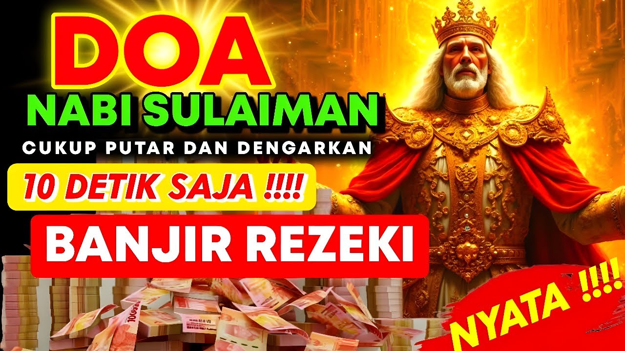 ALHAMDULILLAH, NYATA TERBUKTI, DOA NABI SULAIMAN, DOA CEPAT KAYA, PEMBUKA REZEKI, DOA NABI SULAIMAN