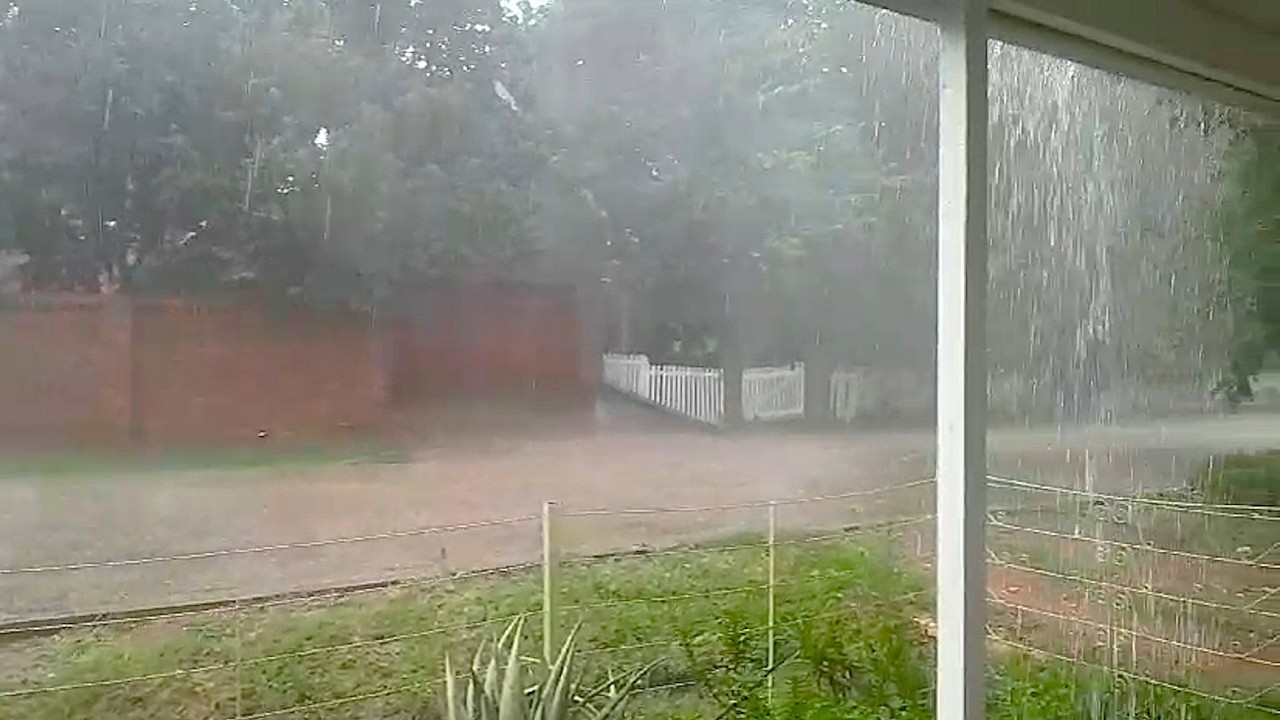 Heavy rain at Bedford in South Africa