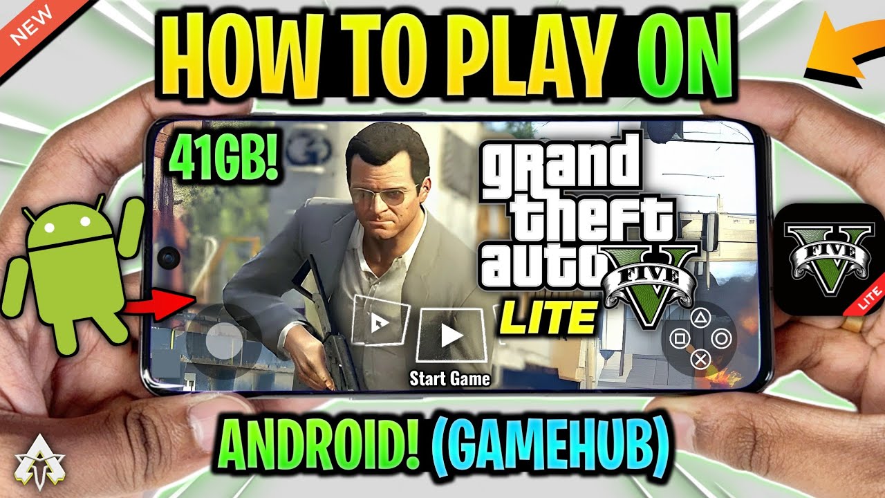 🔥 КАК ИГРАТЬ В ВЕРСИЮ GTA 5 LITE НА ANDROID (ЭМУЛЯТОР GAMEHUB) ГЕЙМПЛЕЙ GTA 5 MOBILE!