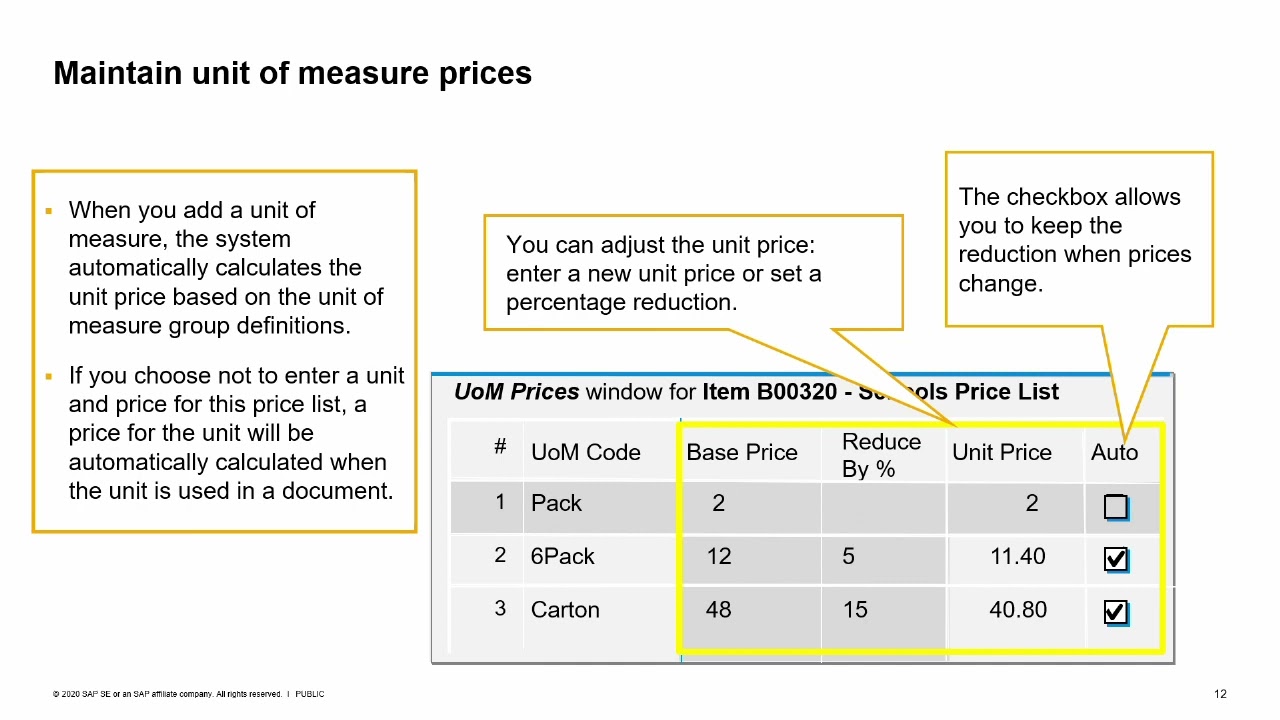 SAP Business One Version 10.0  - Pricing: Create a Pricelist Training