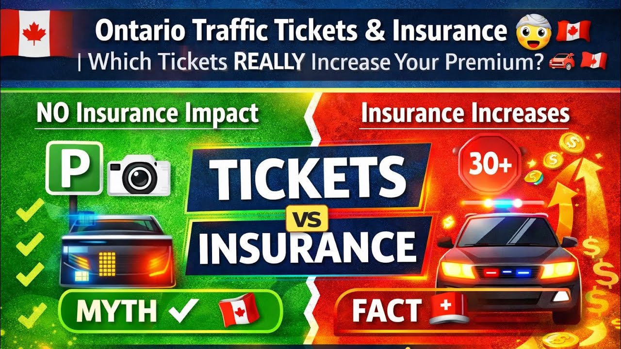 🎯 Ontario Traffic Tickets & Insurance 😱 | Which Tickets REALLY Increase Your Premium? 🚗🇨🇦