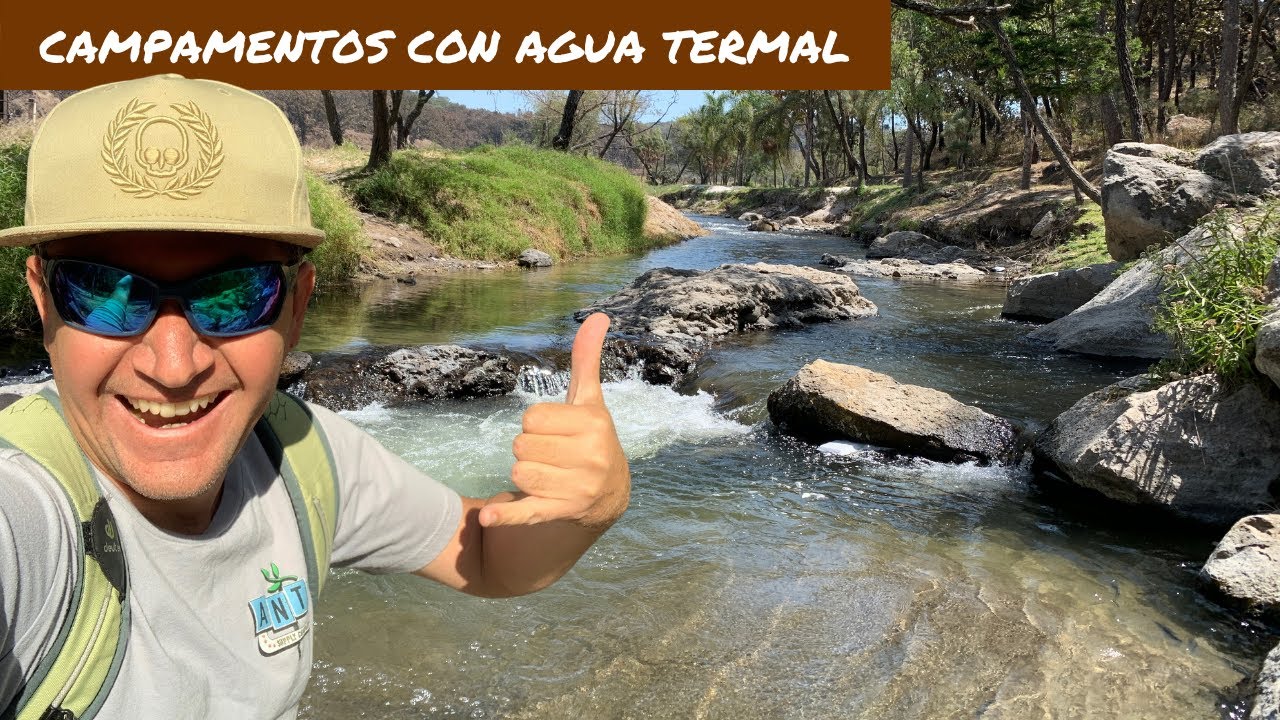 El Arenal - Río de agua termal y zonas de campamentos en el Bosque de La Primavera