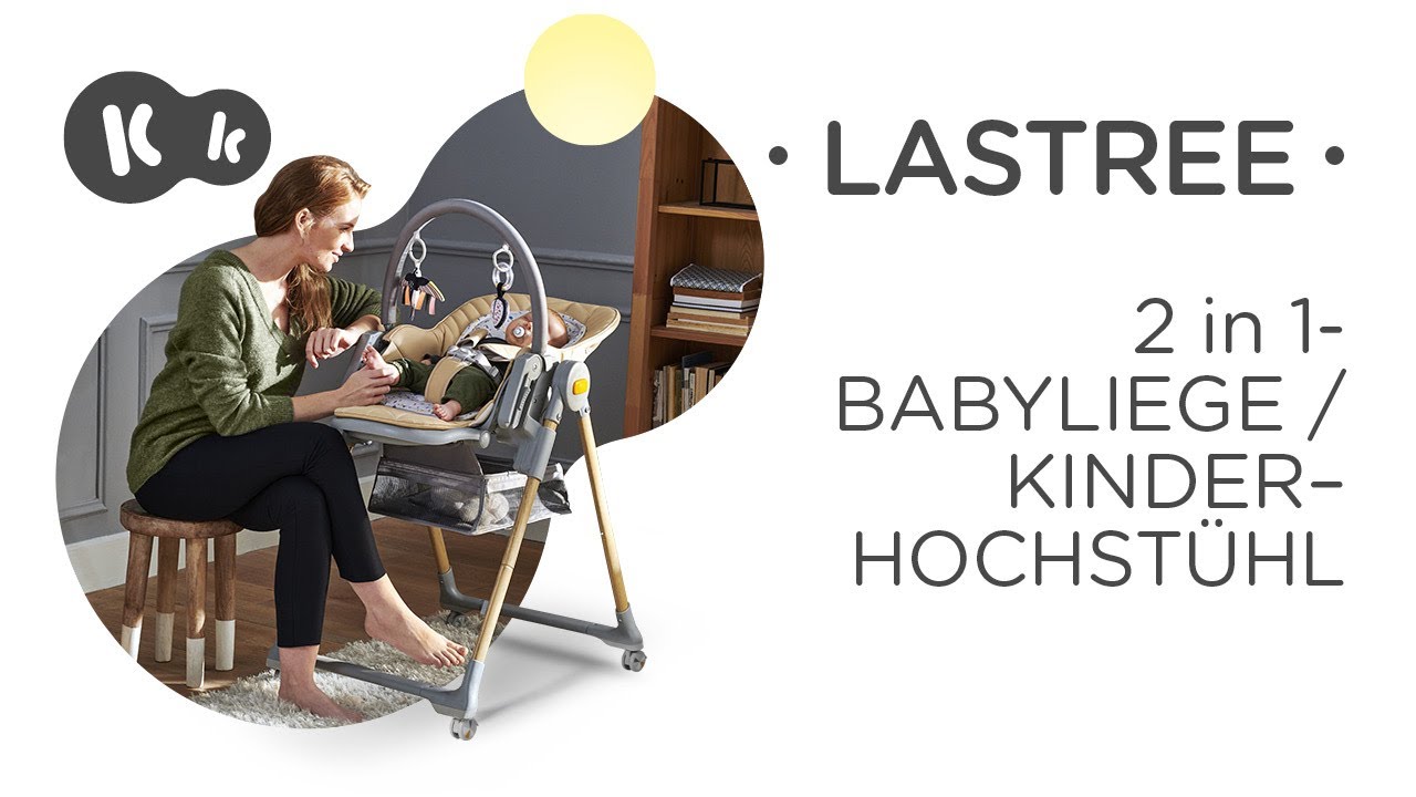 LASTREE 2 in 1-Kinderhochstuhl von Kinderkraft | Kinderhochstuhl | Babyliege