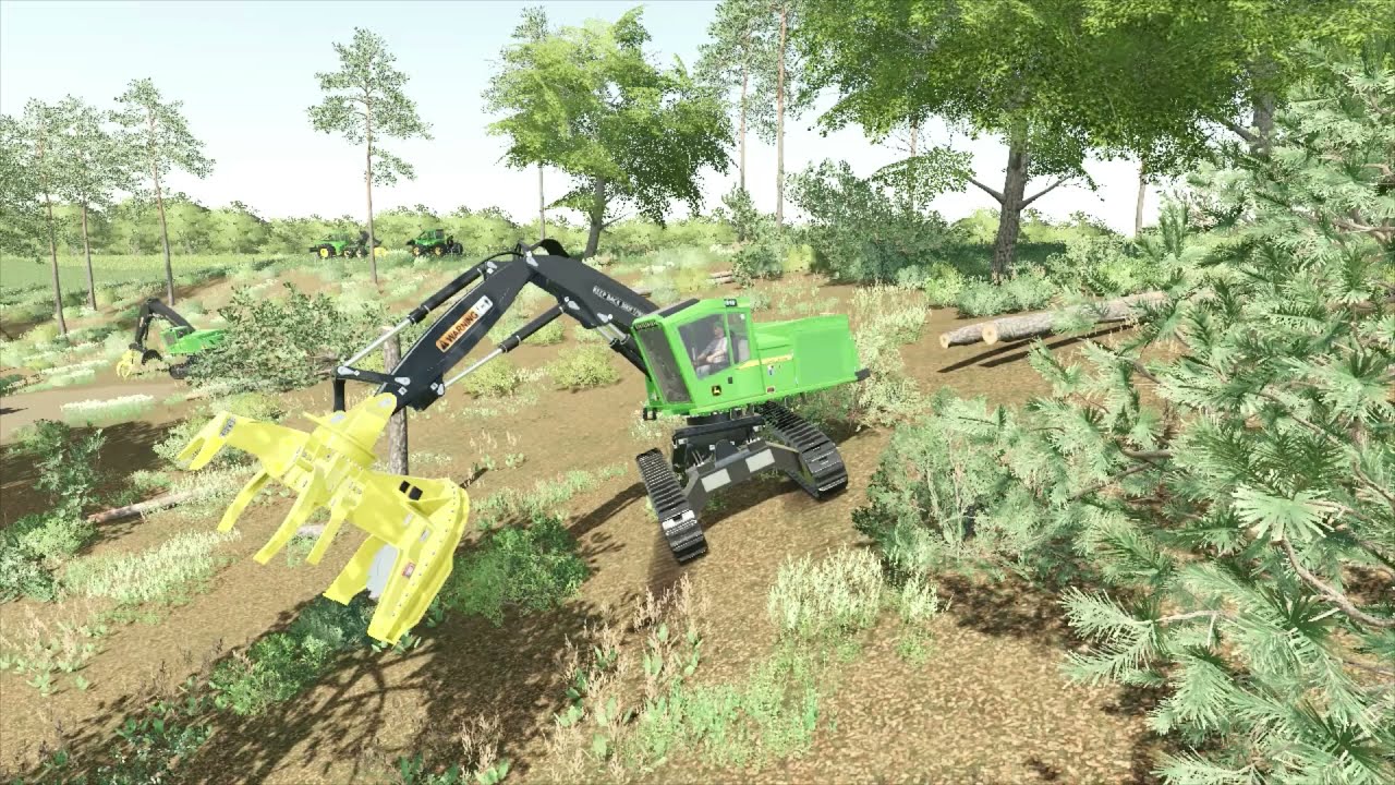 john deere 959m slope logging fs19