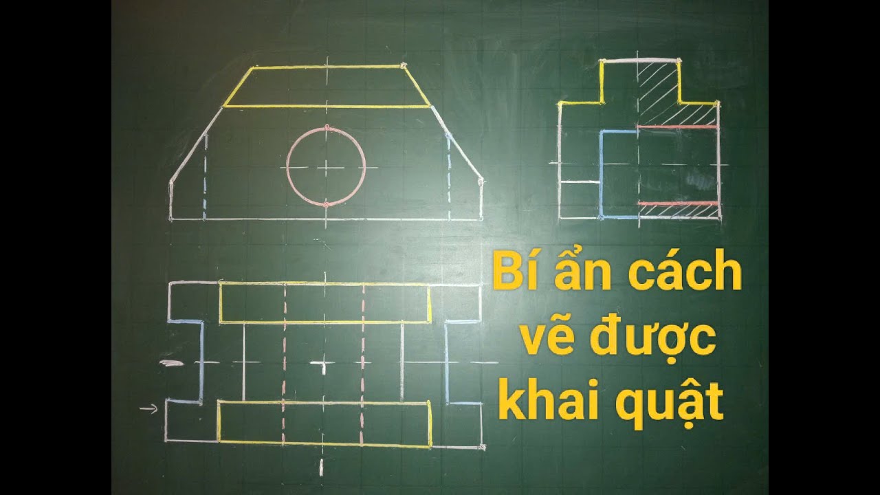 Chữa BT Vẽ Kỹ Thuật cơ bản 3.01b.21. vẽ hình chiếu cạnh và hình cắt kết hợp trên hình chiếu cạnh