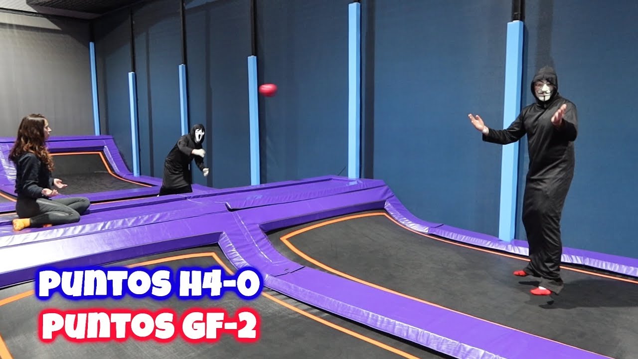 VOLVEMOS AL PARQUE DE TRAMPOLINES *El enmascarado humilla a h4**