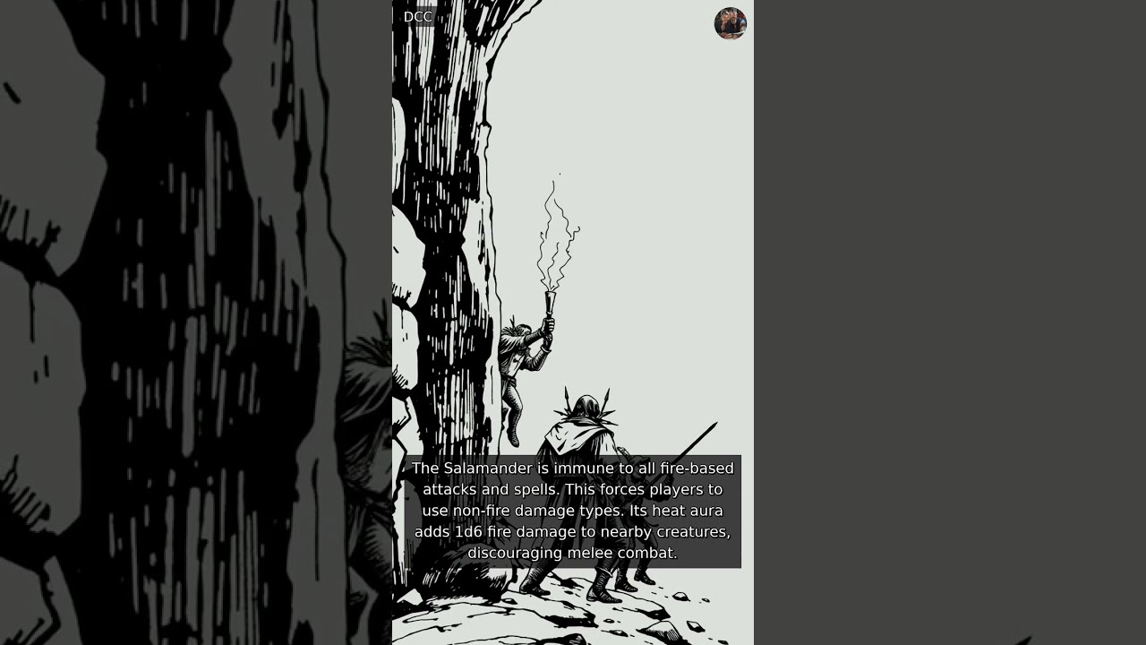 Salamander's fire immunity negates fire-based attacks #dcc
