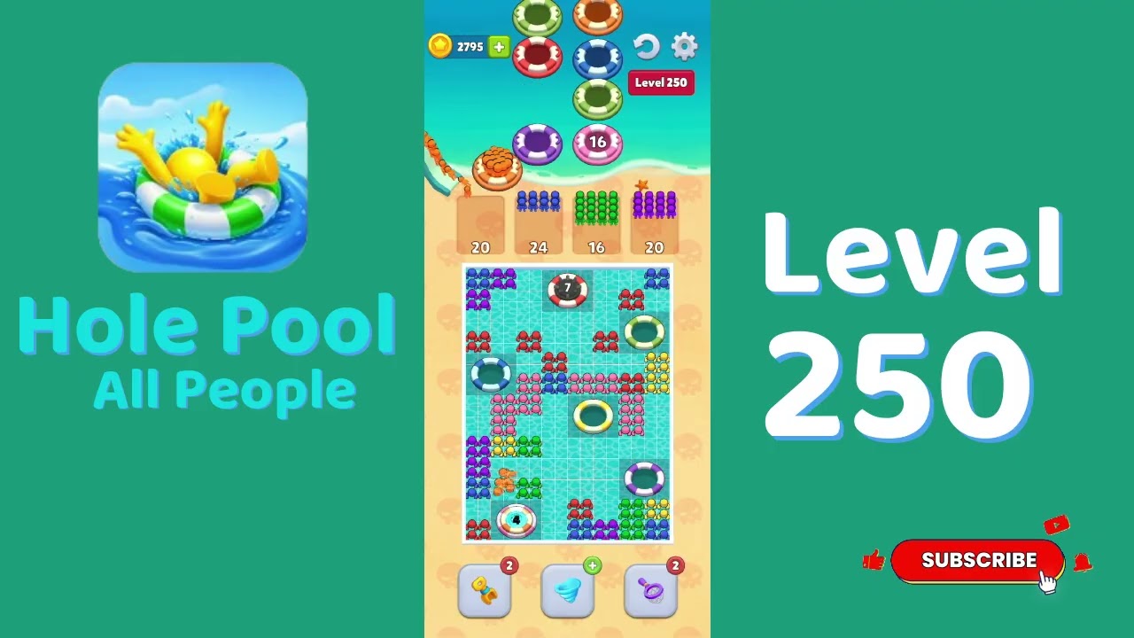 Hole Pool All People Level 250 Walkthrough 🎯 | Color Match Puzzle Gameplay | Mini Boss