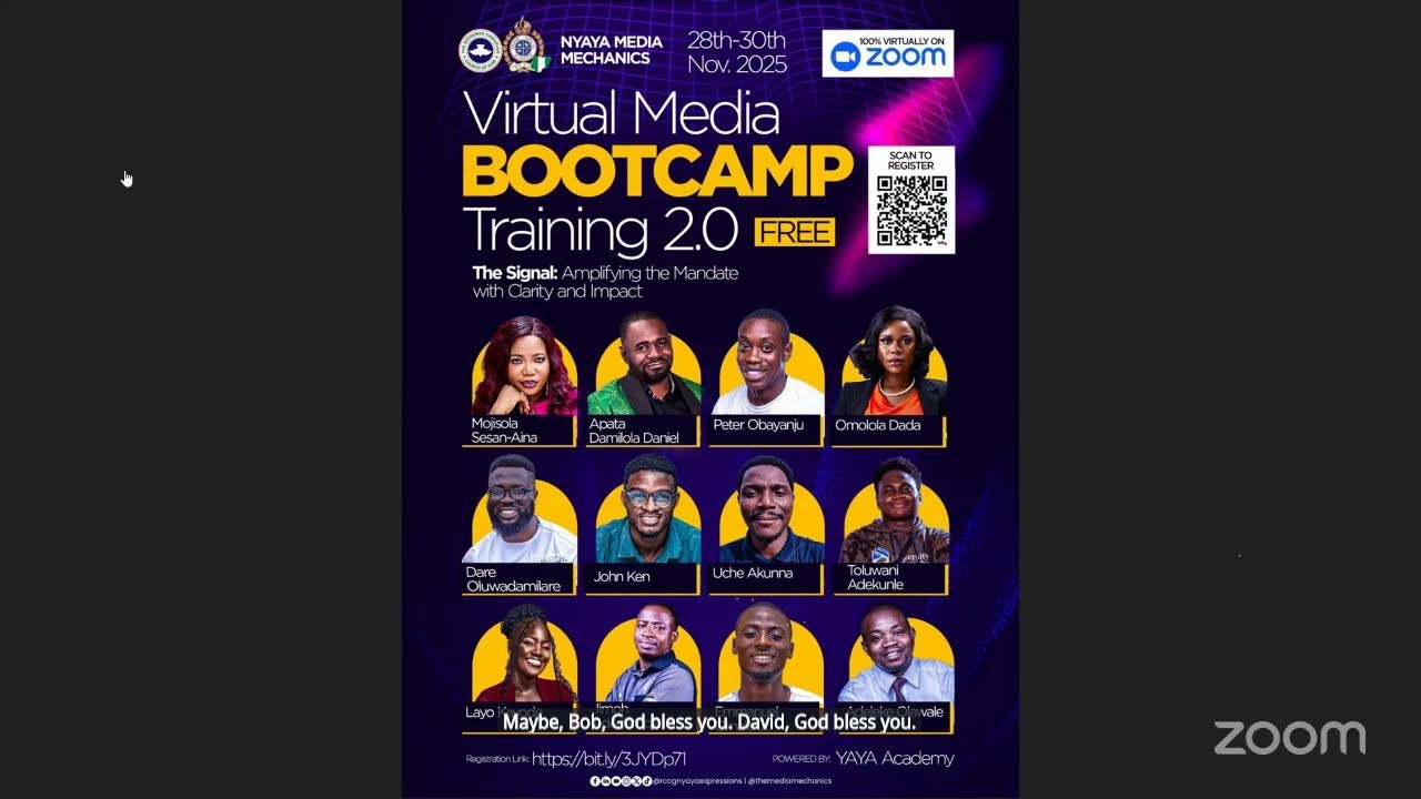 RCCGNYAYA Academy Training Series | Virtual Media BootCamp Training 2.0 | Day III