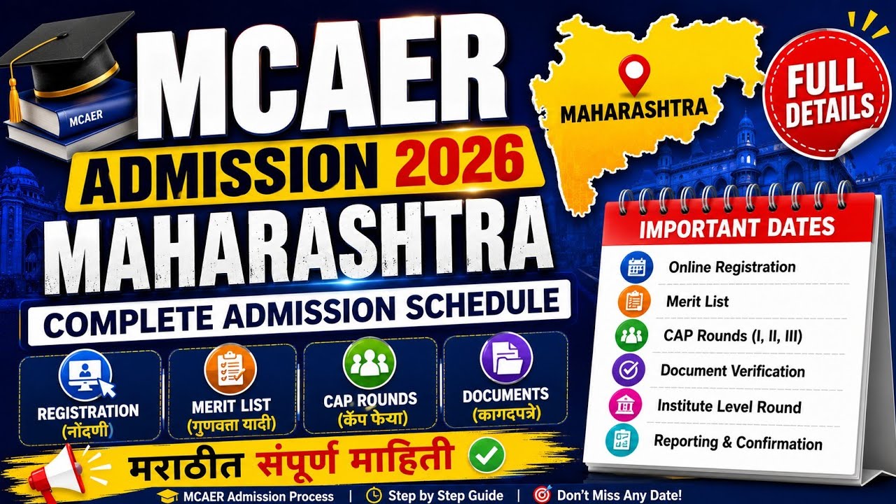 MCAER ADMISSION 2026 | Full Schedule | Registration | Fees | Cap Round 2026