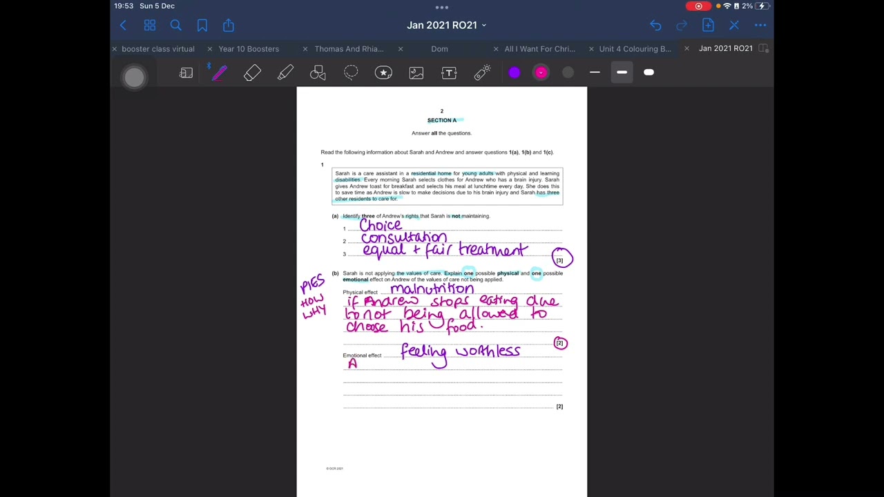 RO21 walkthrough January 2021 OCR nationals CNAT level 2