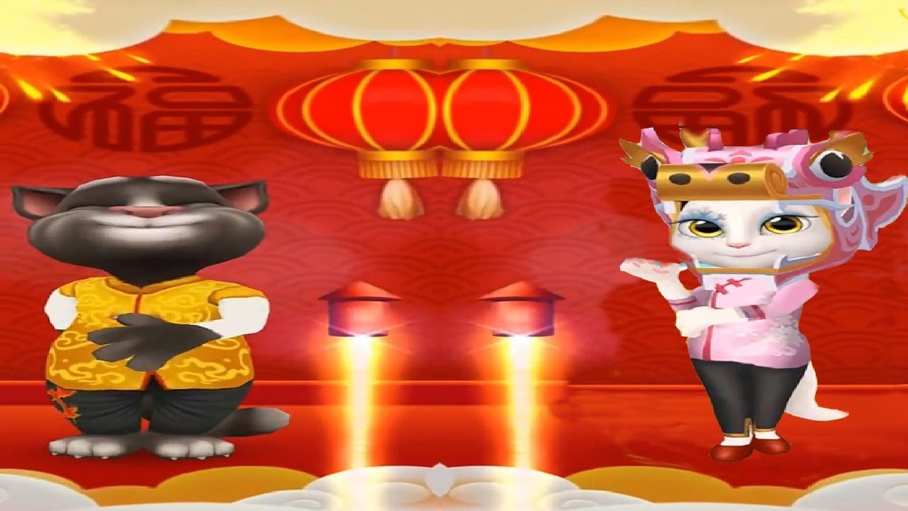 My Talking Tom  LEVEL 33 VS My Talking Angela LEVEL 612  Chinese Version Gameplay HD