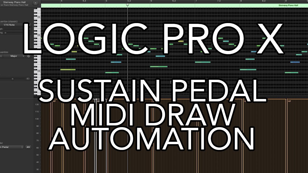 Logic Pro X - Sustain Pedal MIDI Draw Automation
