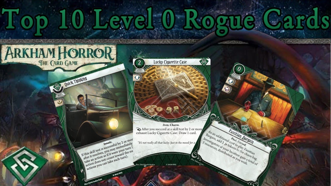 Top 10 Level 0 Rogue Cards - Arkham Horror LCG Analysis
