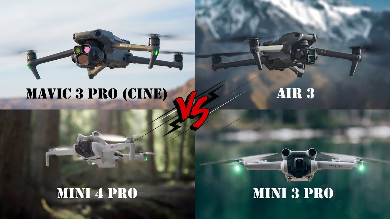 Büyük Drone Testi - Dji Mavic 3 Pro (Cine) vs. Air 3 vs. Mini 4 Pro vs. Mini 3 Pro