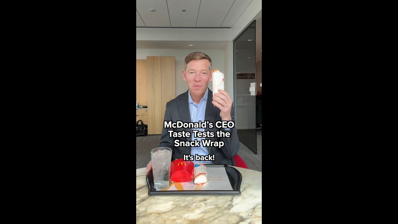 McDonald's CEO: Snack Wrap Taste Test
