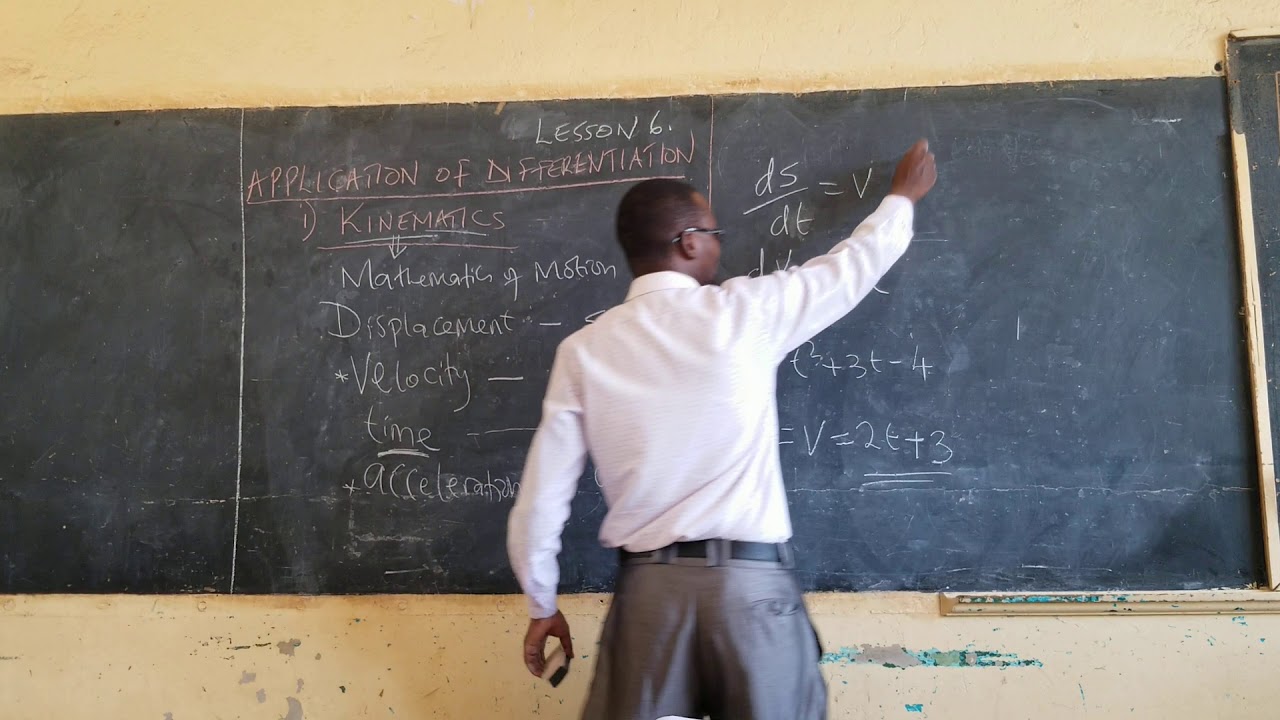 Application of differentiation in kinematics