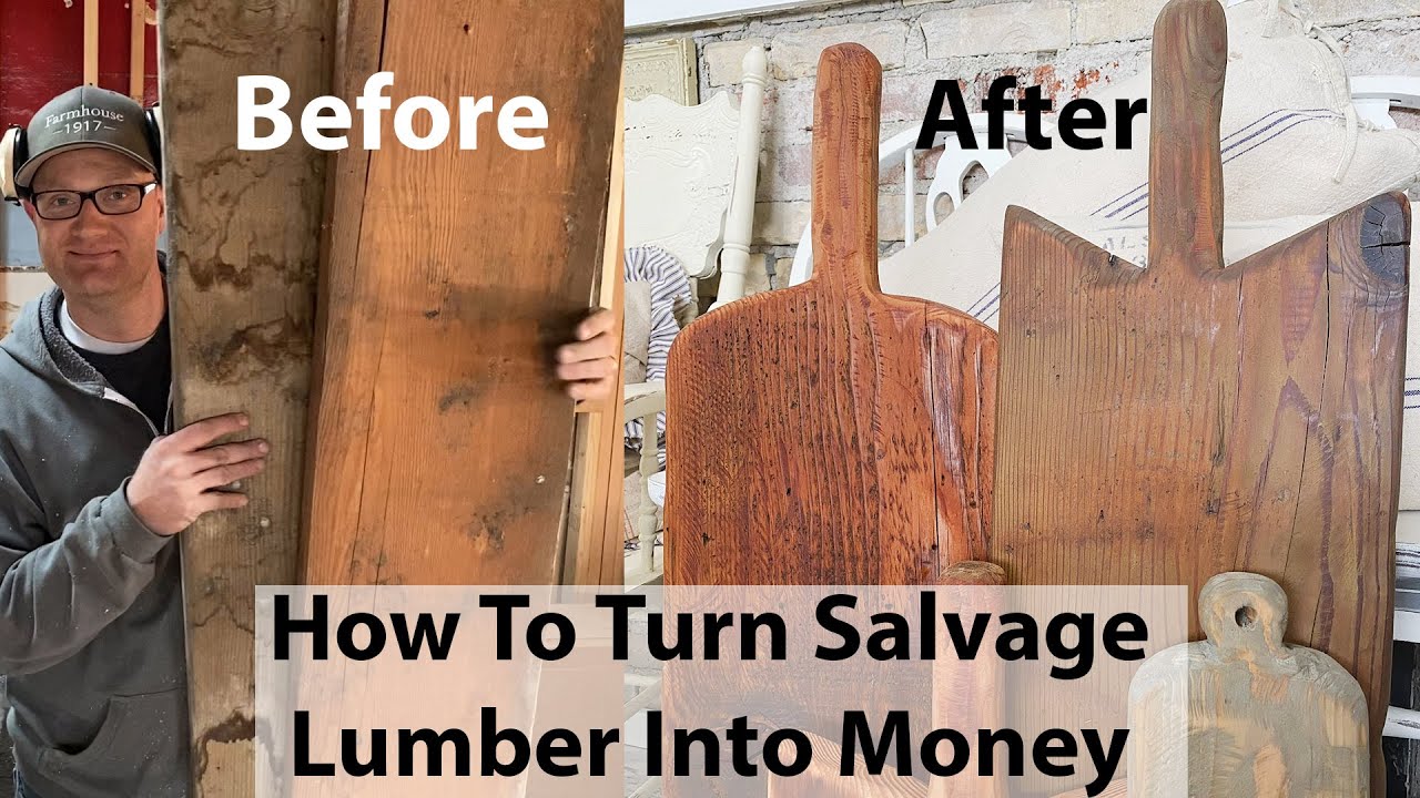 How To Turn Salvage Lumber Into Money | Antique Cutting Board DIY
