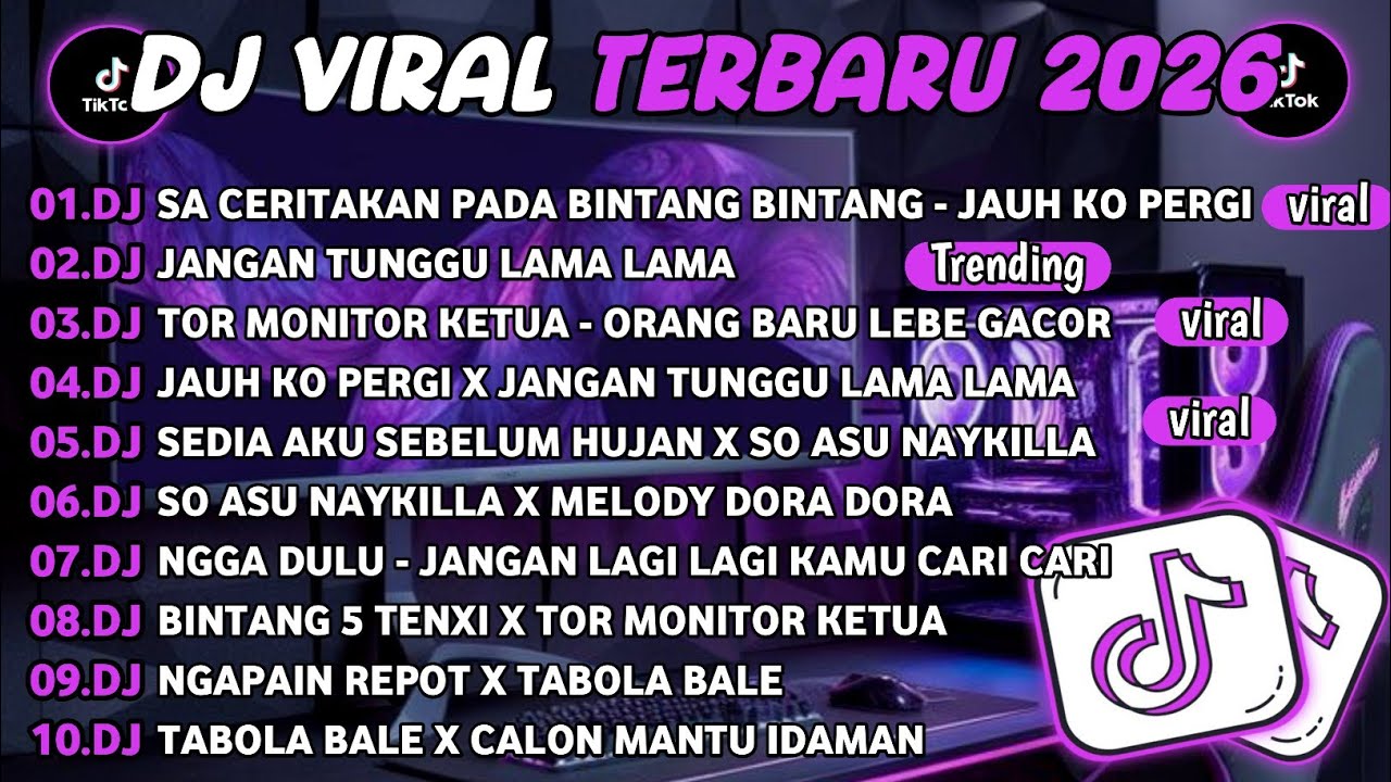 DJ TIKTOK TERBARU 2026🎵DJ SA CERITAKAN PADA BINTANG - JAUH KO PERGI🎵DJ JANGAN TUNGGU LAMA LAMA
