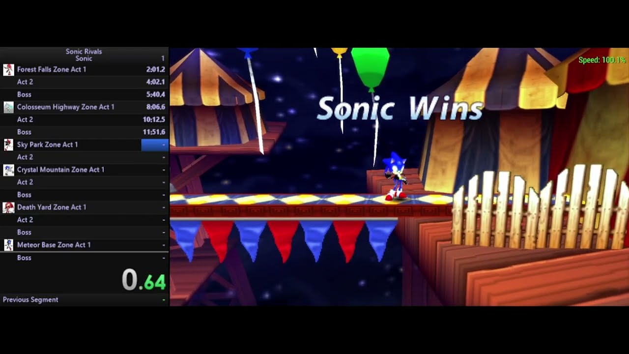 Sonic Rivals: Sonic's Story Speedrun (42:21.84)