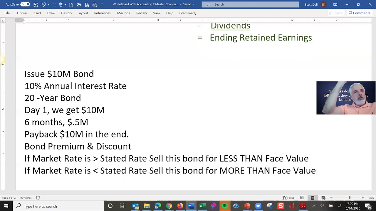 Chapter 10 Part 1   Liabilities, Bonds Payable and Market Rate vs Stated Rate of Interest