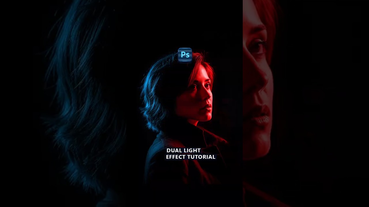 Simple Way To Apply a DUAL LIGHTING Effect In Photoshop