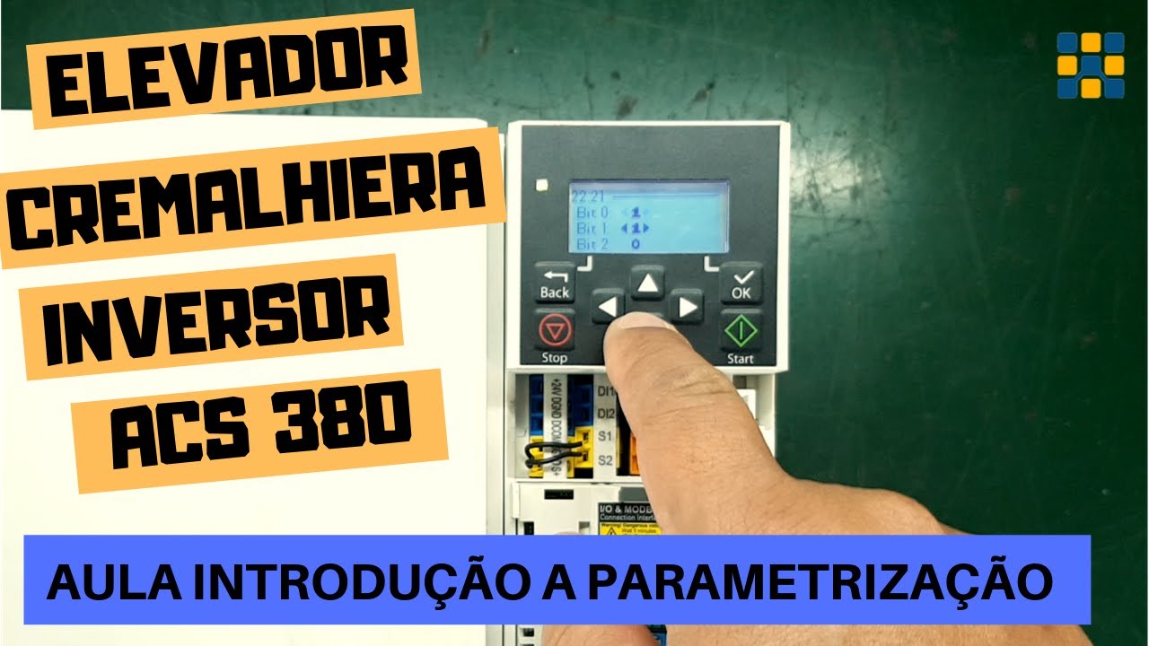 ELEVADOR CREMALHEIRA como parametrizar o inversor de frequência ACS 380