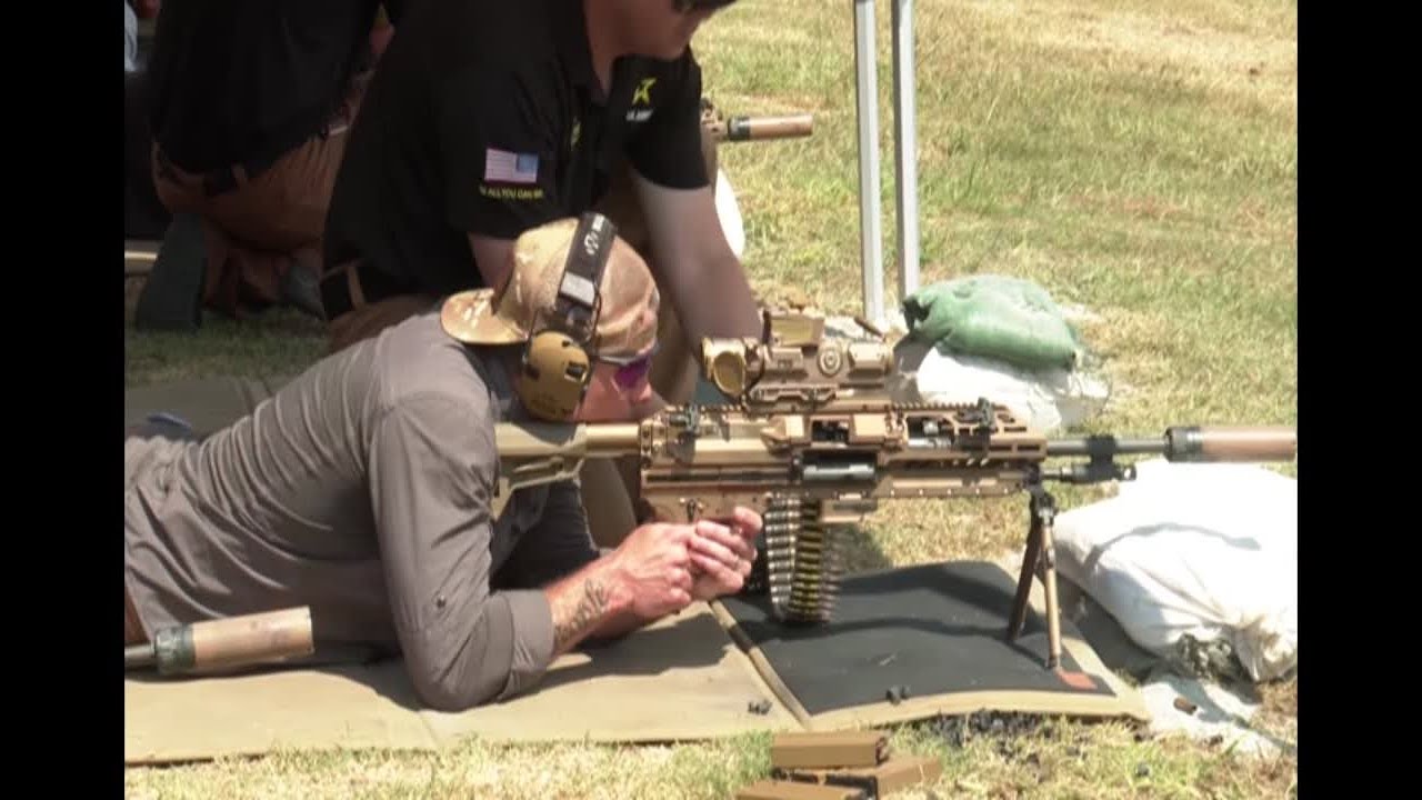 RAW: Defense Secretary Pete Hegseth tries out Army's next generation squad weapon at Fort Benning