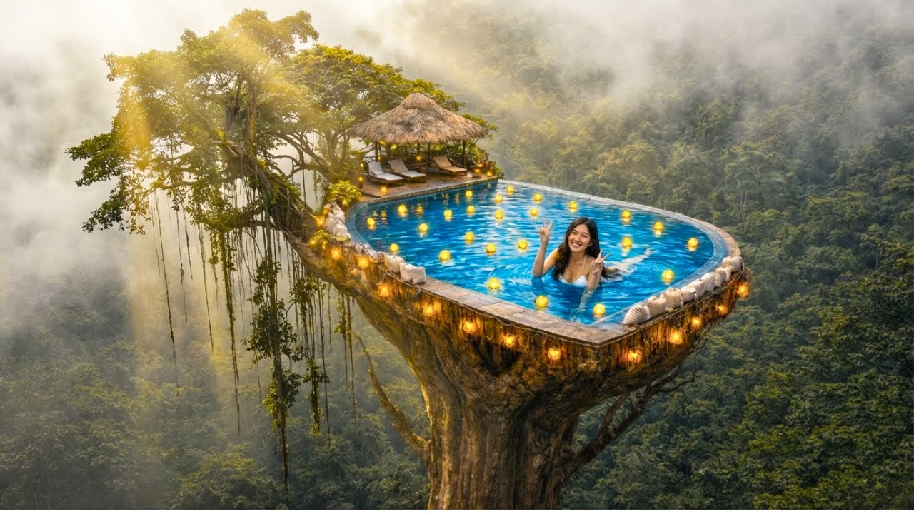 166 Days Creating a $1,000,000 Floating Pool Above a Giant Tree House — My Ultimate Summer Project