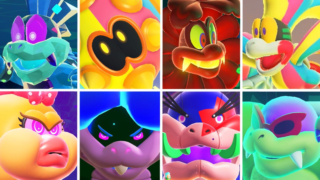 Super Mario Wonder DLC - All Koopaling Bosses (No Damage)