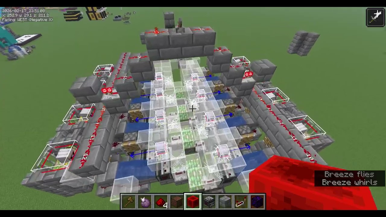 Minecraft  1.21.11 Compact Tileable Static Windcharge Generator