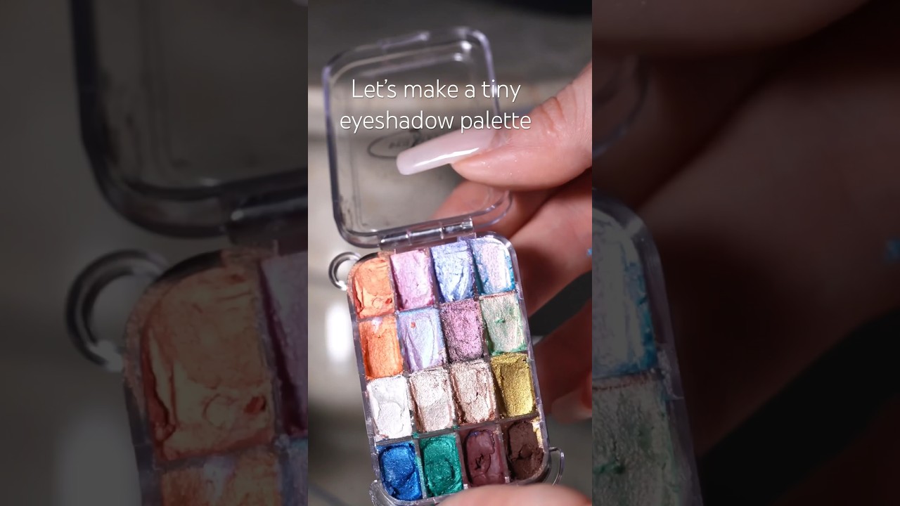 Let&rsquo;s make a tiny eyeshadow palette 🫶 #makeup #beauty #grwm #eyeshadow #makeuptutorial