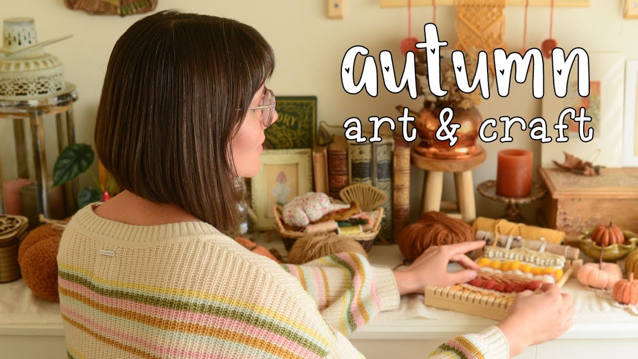 Cozy cottagecore autumn: knitting, weaving, baking pie, watercolor painting and medieval festival!