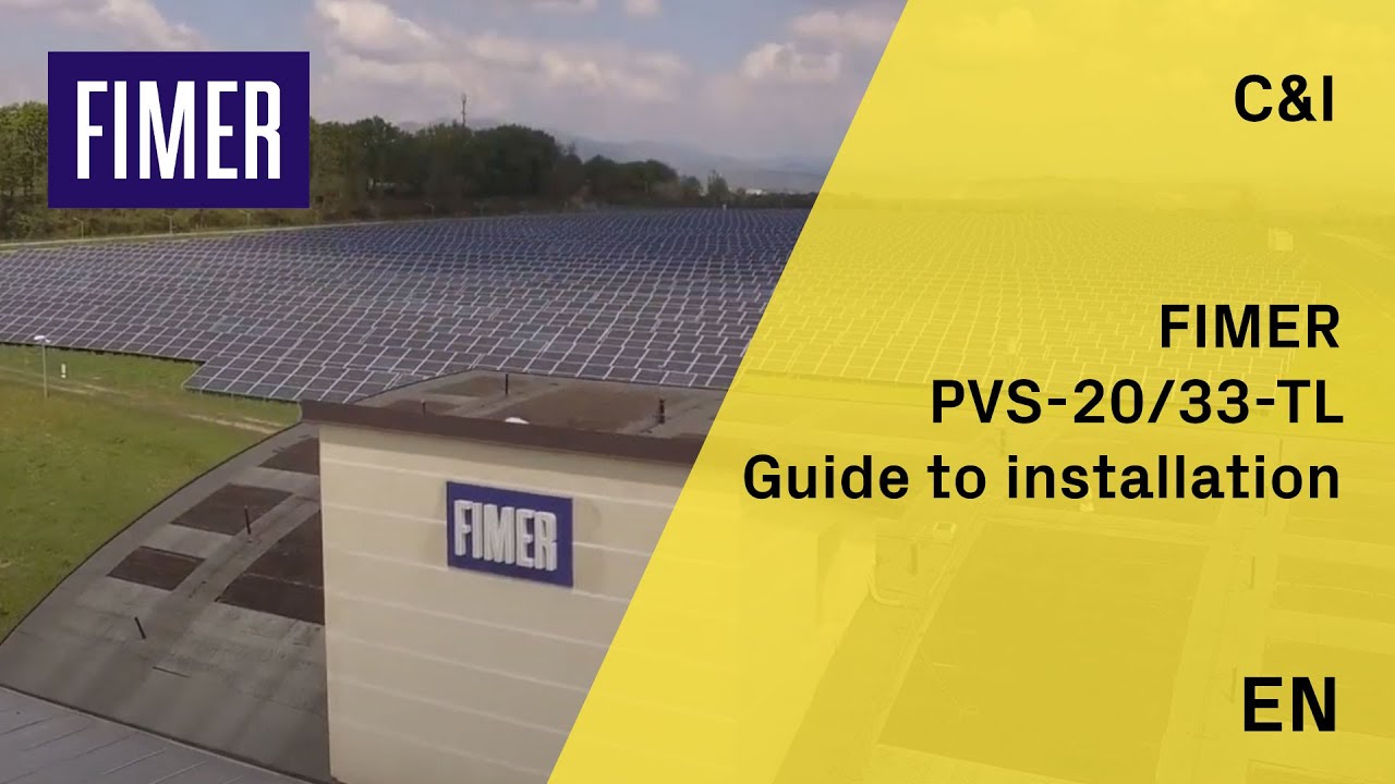 FIMER - PVS-20/33-TL - Guide to installation - EN