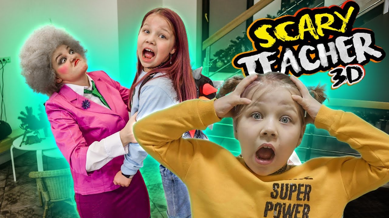КЛЕЙ В ВАННОЙ И УЛЕЙ НА ГОЛОВЕ! СТРАШНЫЙ УЧИТЕЛЬ 3D снова за его!!!