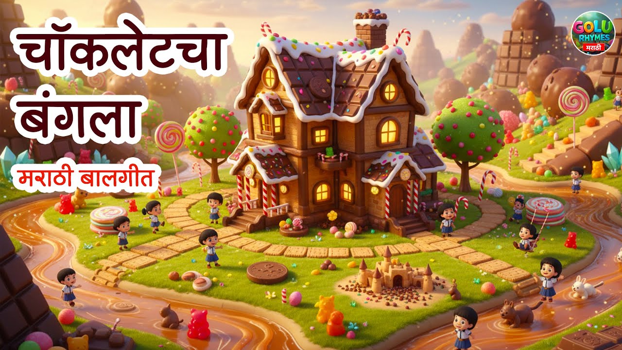 🍬चॉकलेटचा बंगला | Chocolate Cha Bangla | Marathi Balgeet Video Songs | Lahan Mulanchi Gani