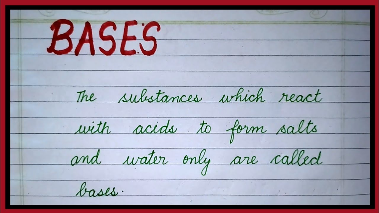 What is Bases ? What do you understand by Bases | Definition of Bases ||