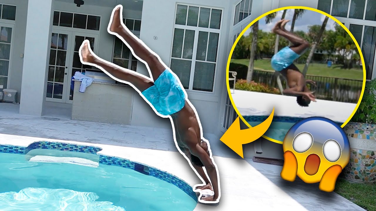 My Dad Did a BACK FLIP And Almost Hurt Himself