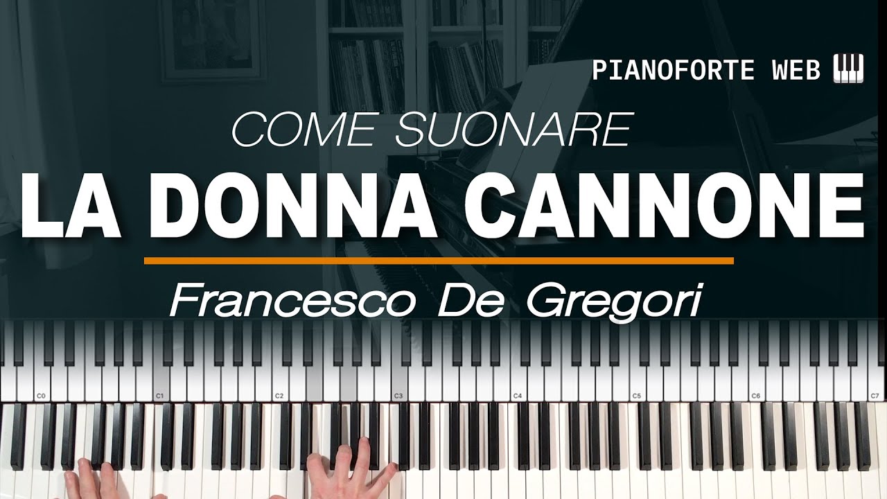 Come suonare La Donna Cannone - Francesco De Gregori (Tutorial Pianoforte)